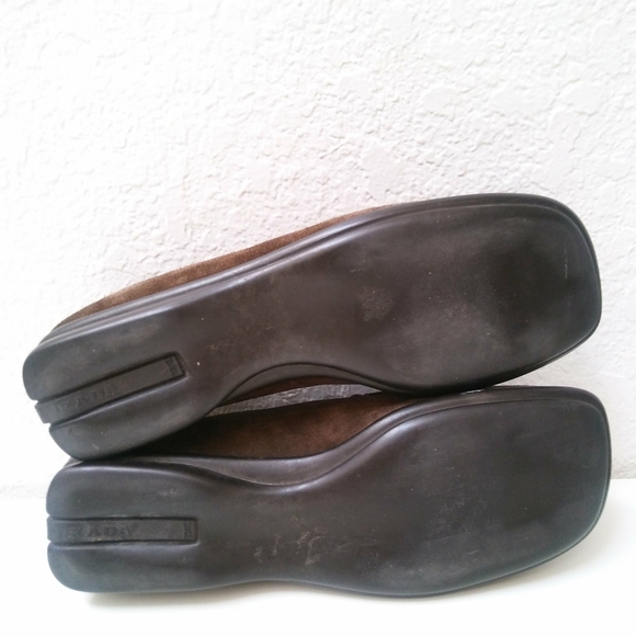 PRADA Suede Leather Slip on Loafers Size 39 - Picture 8 of 8